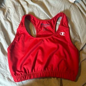 Red champion sport bra